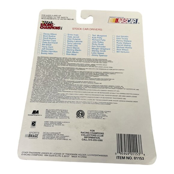 1994 Racing Champions NASCAR Morgan Shepherd #21 CITGO Die-Cast Car with Card - Picture 3 of 3